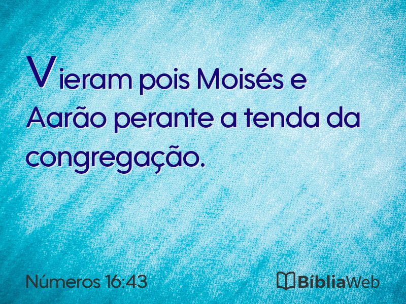 Números 16:43 em imagem para compartilhar
