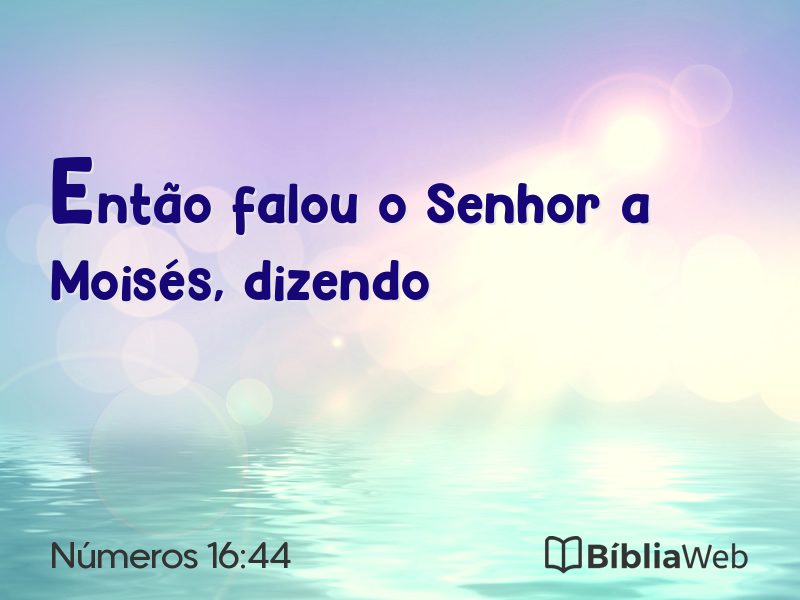 Números 16:44 em imagem para compartilhar