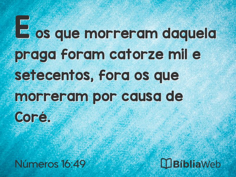 Números 16:49 em imagem para compartilhar