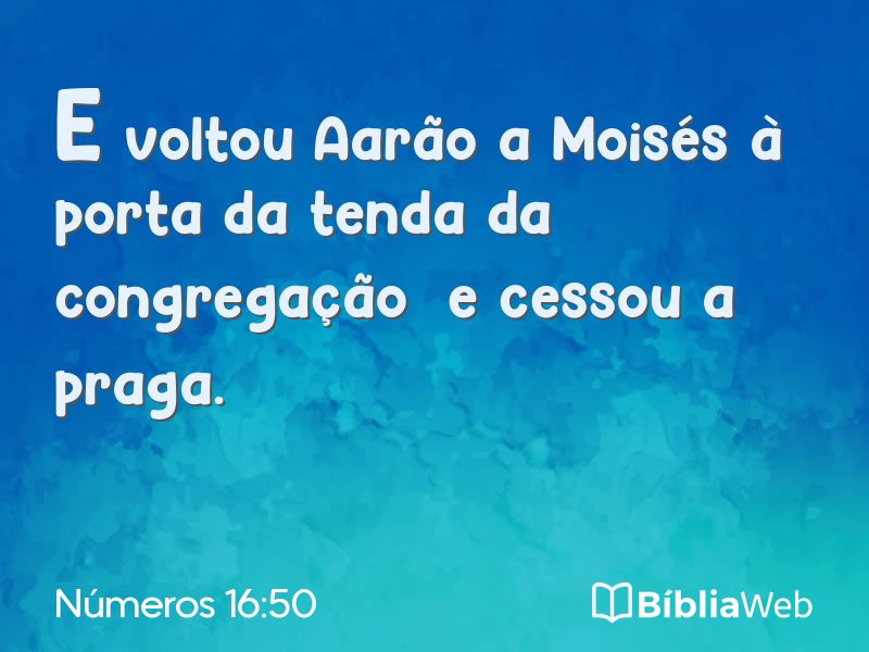 Números 16:50 em imagem para compartilhar