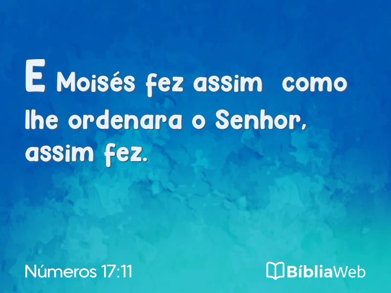 Números 17:11 em imagem para compartilhar