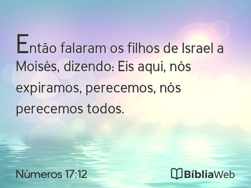 Números 17:12 em imagem para compartilhar