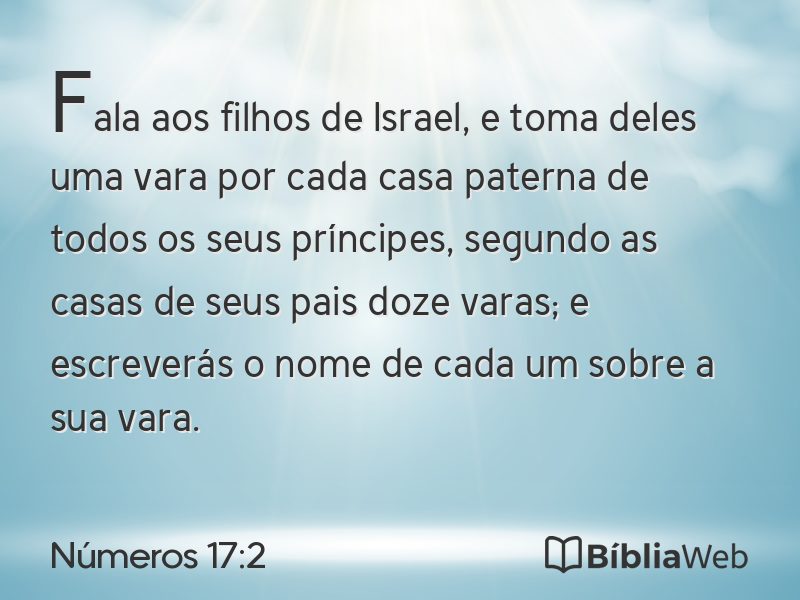 Números 17:2 em imagem para compartilhar