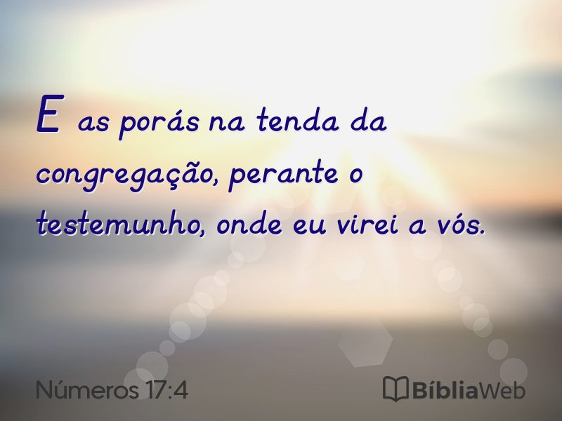 Números 17:4 em imagem para compartilhar
