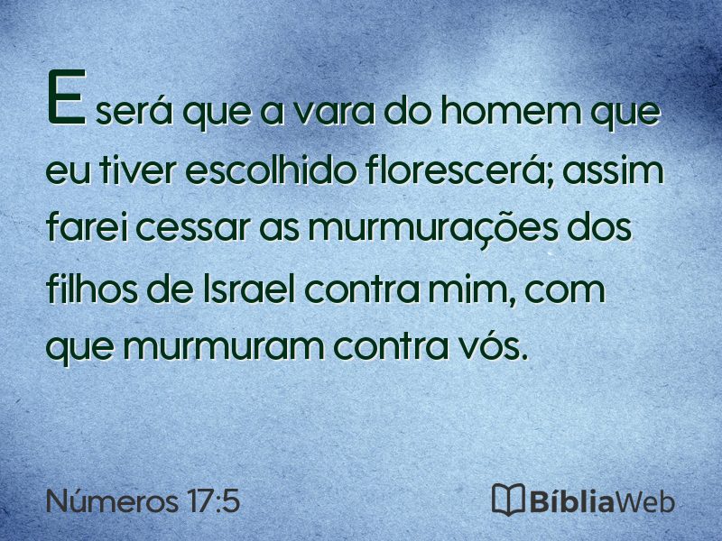 Números 17:5 em imagem para compartilhar