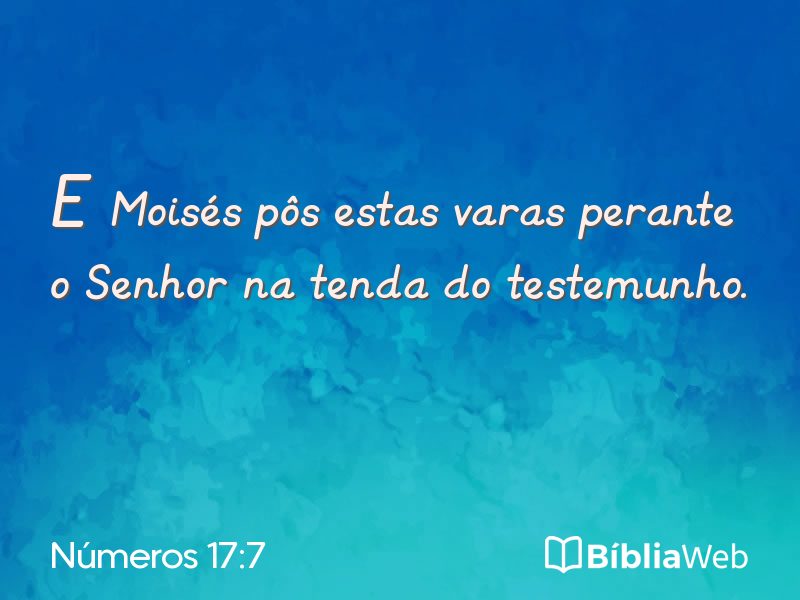 Números 17:7 em imagem para compartilhar