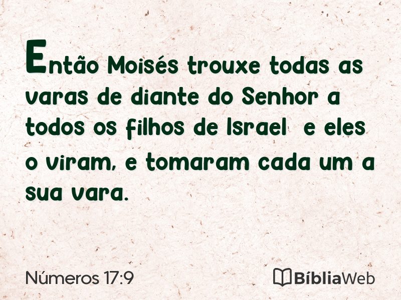 Números 17:9 em imagem para compartilhar