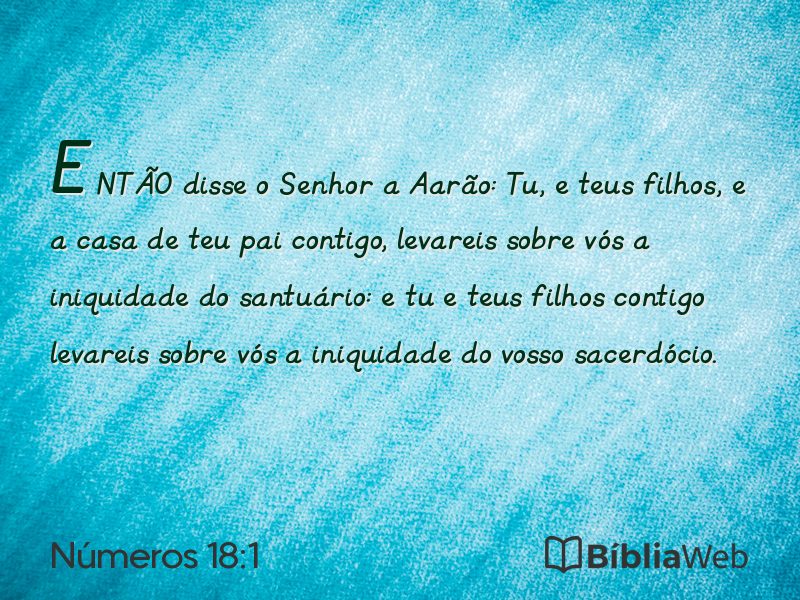 Números 18:1 em imagem para compartilhar