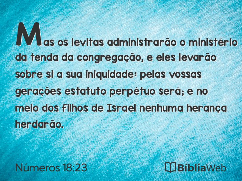 Números 18:23 em imagem para compartilhar