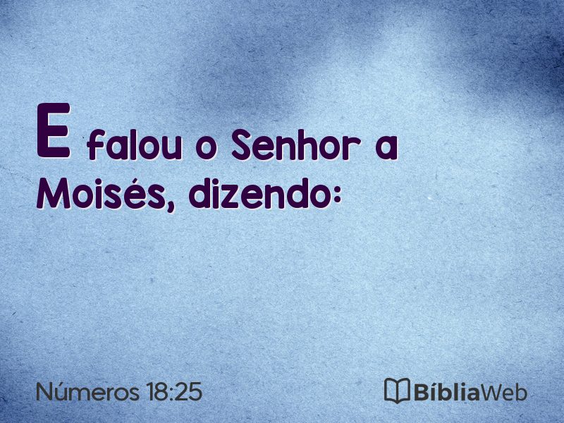 Números 18:25 em imagem para compartilhar