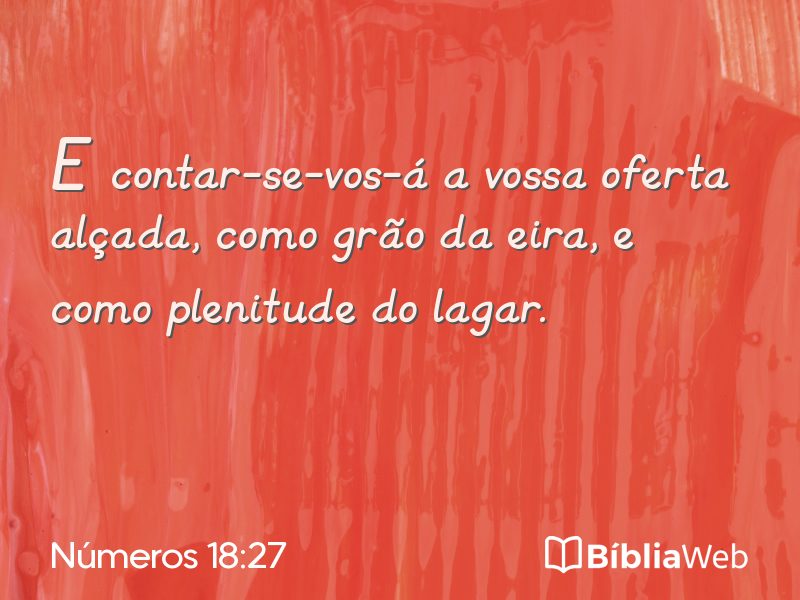 Números 18:27 em imagem para compartilhar
