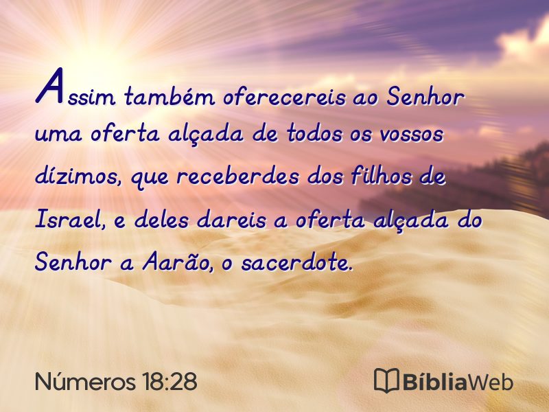 Números 18:28 em imagem para compartilhar