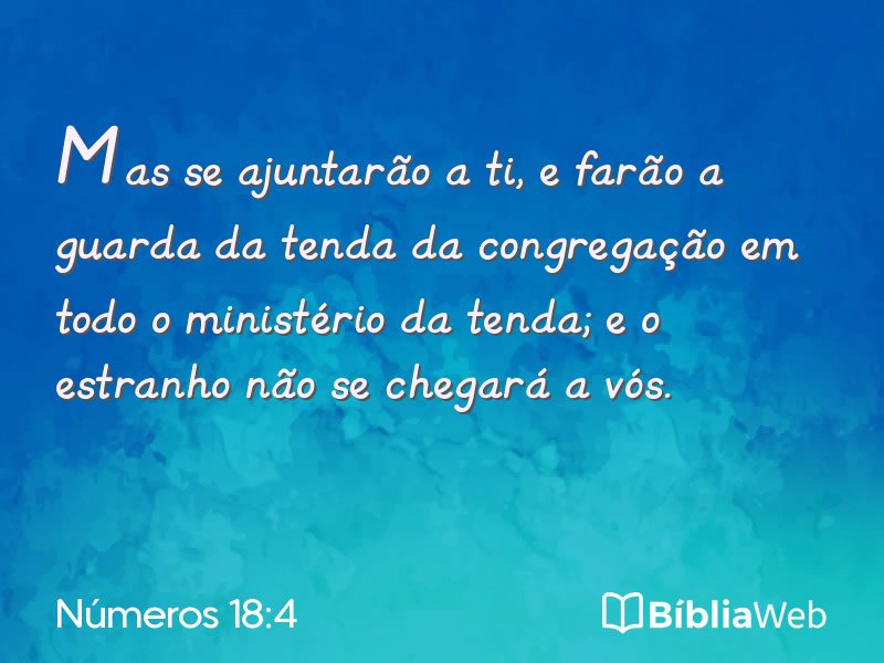 Números 18:4 em imagem para compartilhar