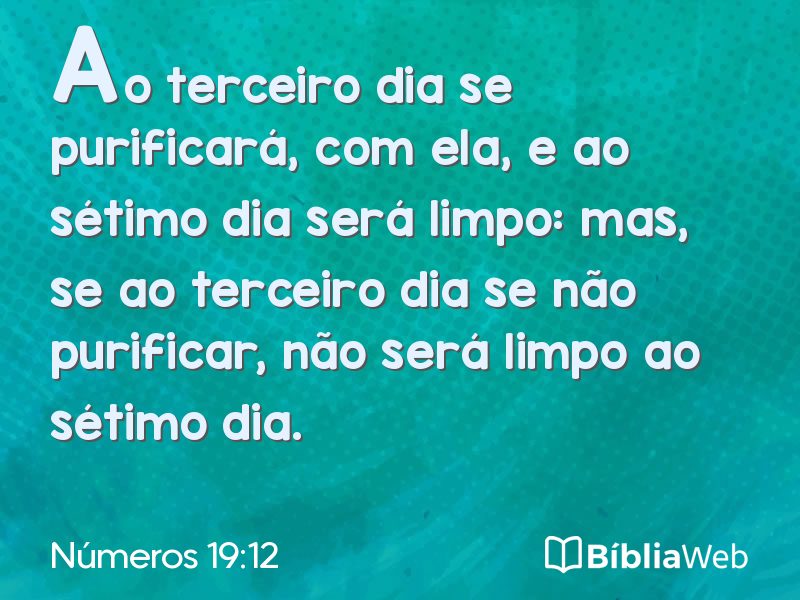 Números 19:12 em imagem para compartilhar
