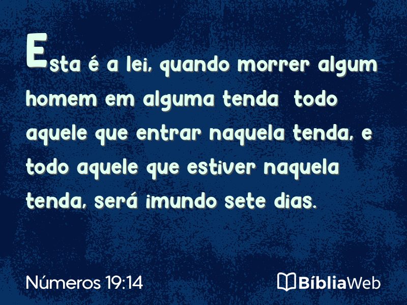 Números 19:14 em imagem para compartilhar