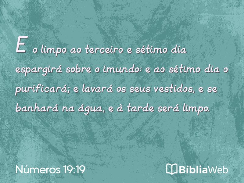 Números 19:19 em imagem para compartilhar