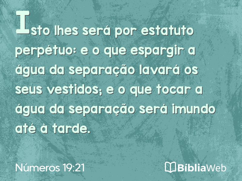 Números 19:21 em imagem para compartilhar