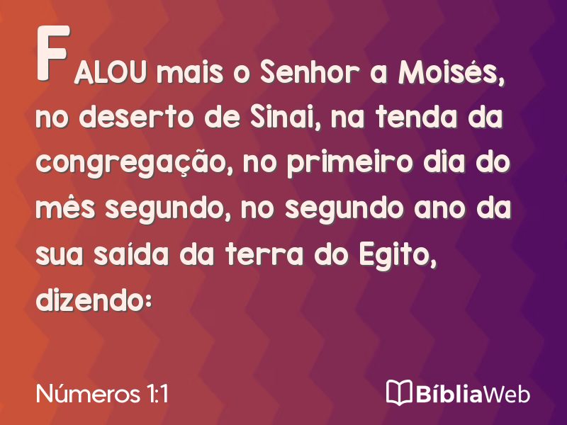 Números 1:1 em imagem para compartilhar