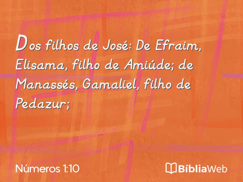 Números 1:10 em imagem para compartilhar