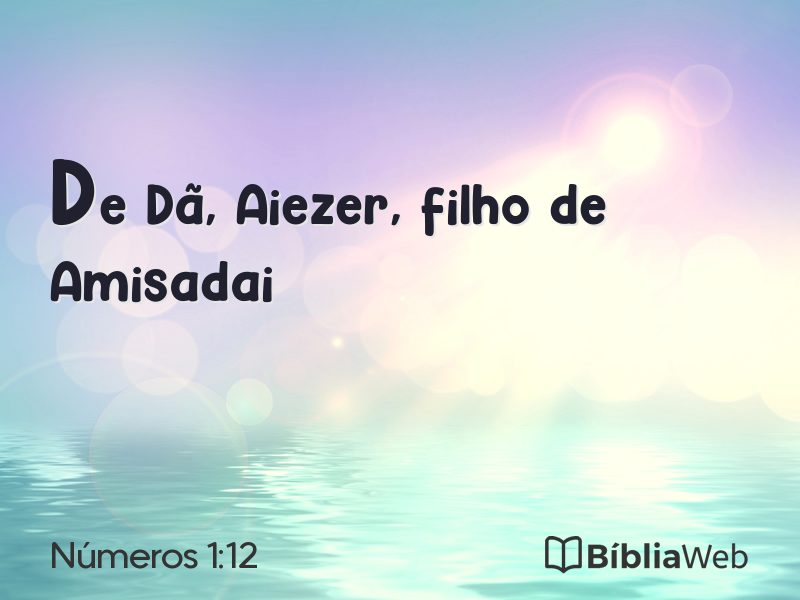 Números 1:12 em imagem para compartilhar