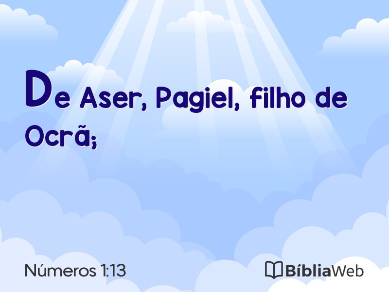 Números 1:13 em imagem para compartilhar