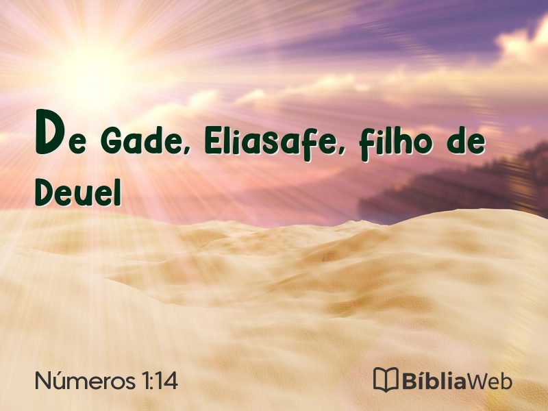 Números 1:14 em imagem para compartilhar