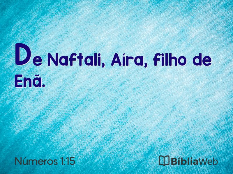 Números 1:15 em imagem para compartilhar