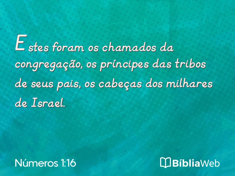 Números 1:16 em imagem para compartilhar