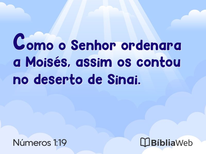 Números 1:19 em imagem para compartilhar