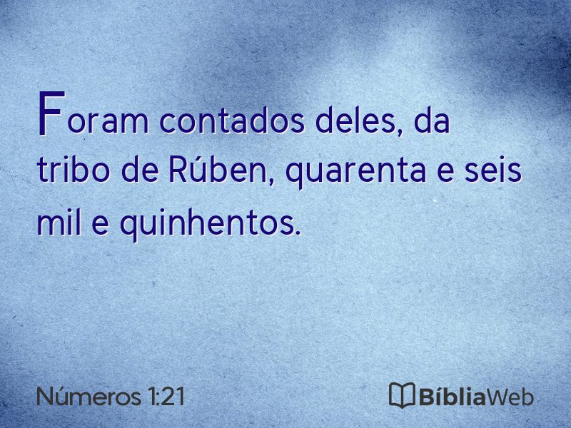 Números 1:21 em imagem para compartilhar