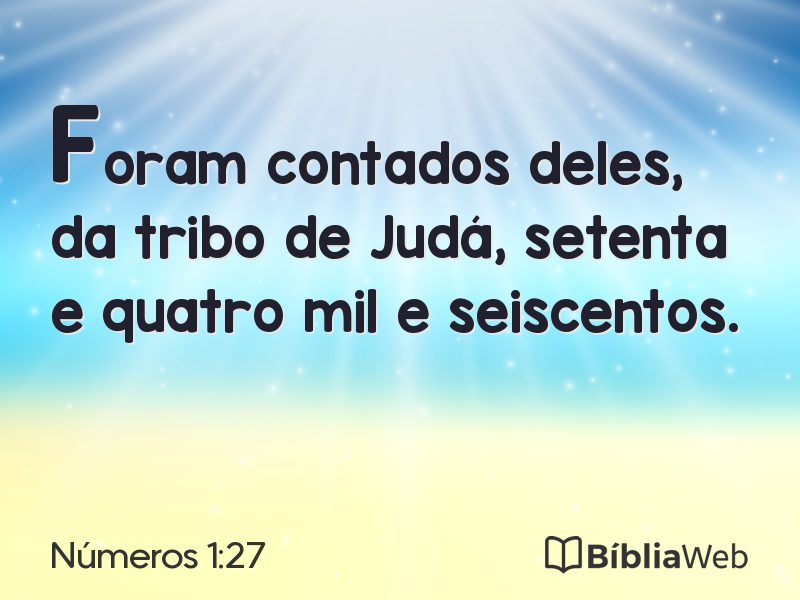 Números 1:27 em imagem para compartilhar