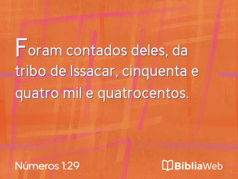 Números 1:29 em imagem para compartilhar