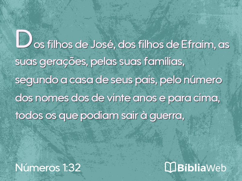 Números 1:32 em imagem para compartilhar