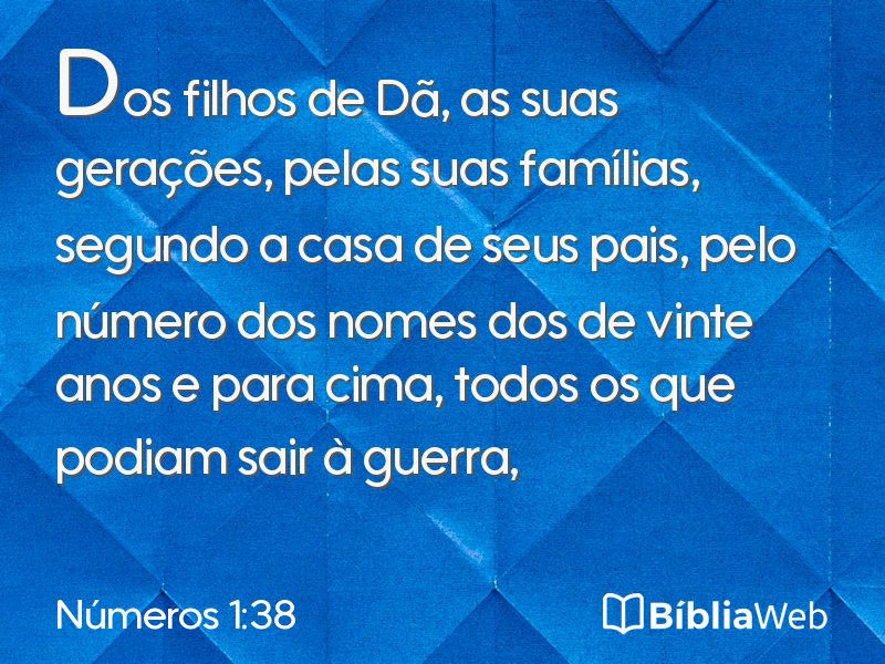 Números 1:38 em imagem para compartilhar