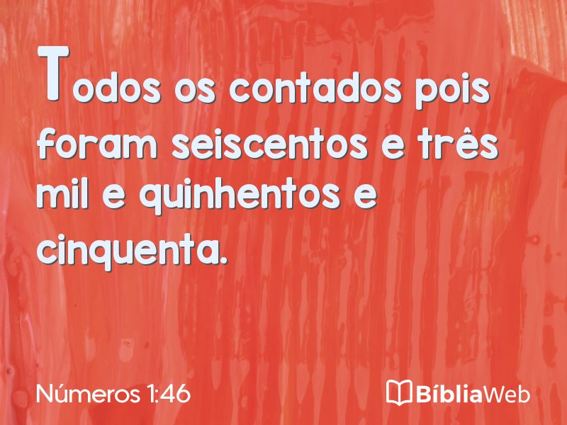 Números 1:46 em imagem para compartilhar