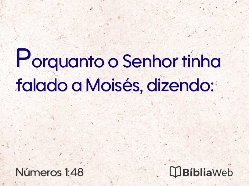 Números 1:48 em imagem para compartilhar