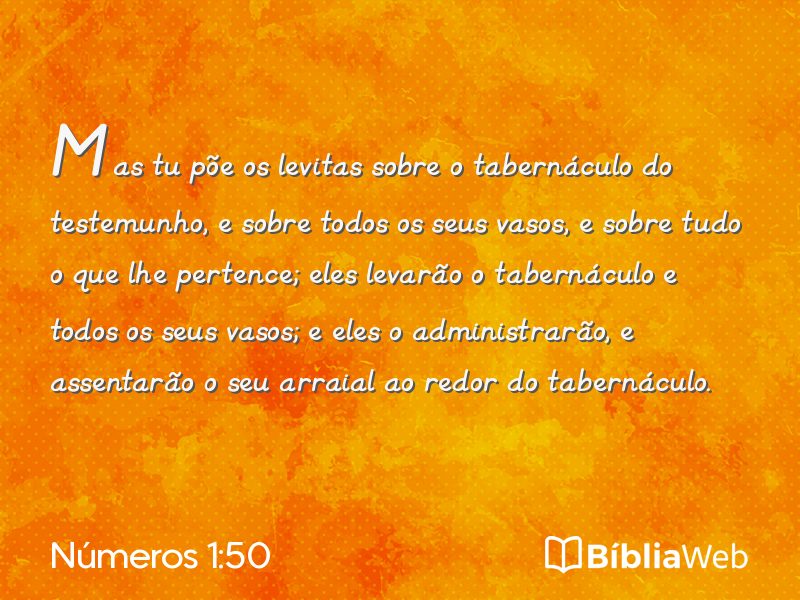 Números 1:50 em imagem para compartilhar