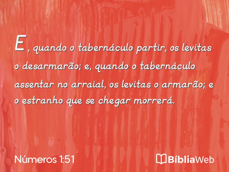 Números 1:51 em imagem para compartilhar