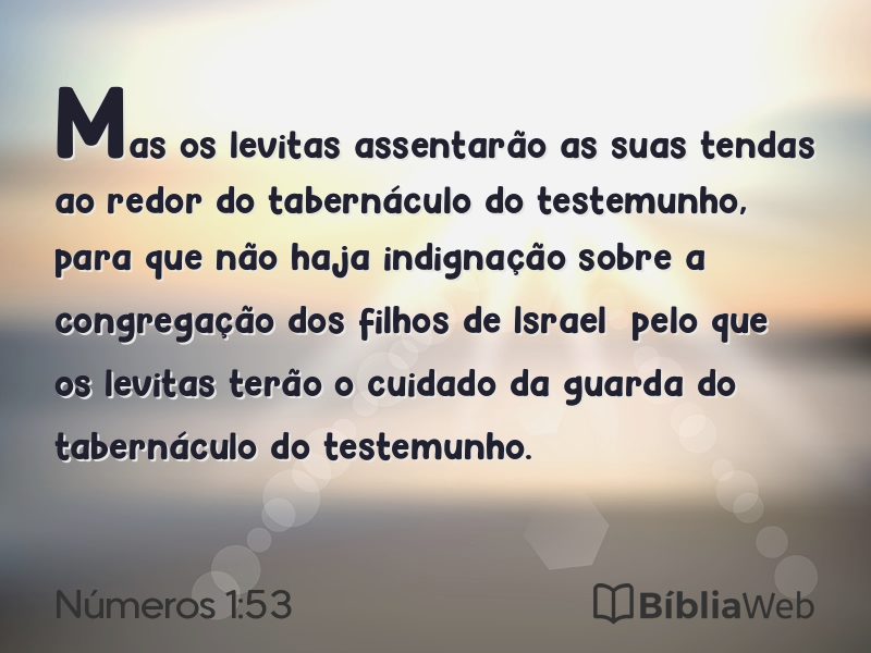 Números 1:53 em imagem para compartilhar