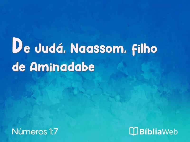 Números 1:7 em imagem para compartilhar