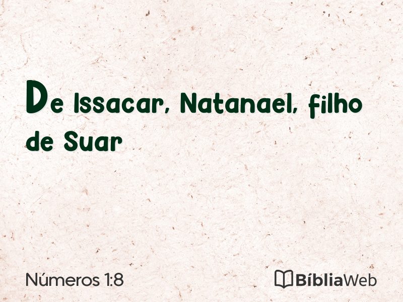 Números 1:8 em imagem para compartilhar