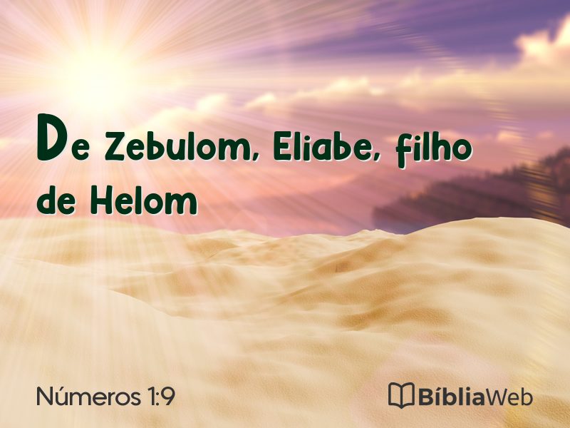 Números 1:9 em imagem para compartilhar
