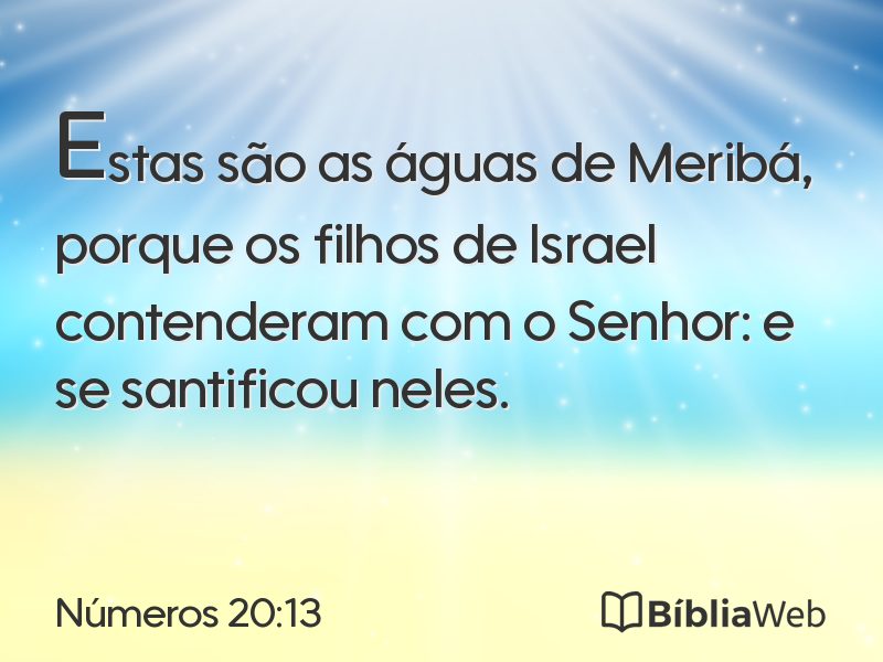 Números 20:13 em imagem para compartilhar