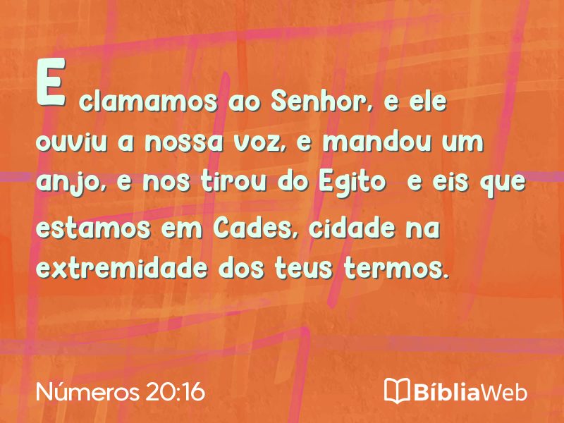 Números 20:16 em imagem para compartilhar