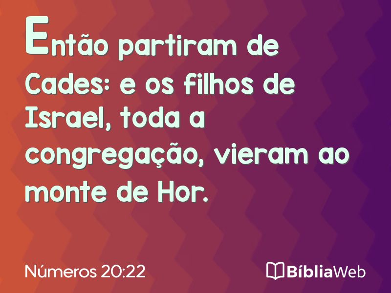 Números 20:22 em imagem para compartilhar