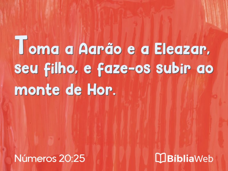 Números 20:25 em imagem para compartilhar