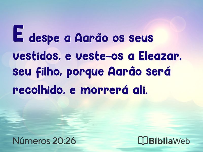 Números 20:26 em imagem para compartilhar