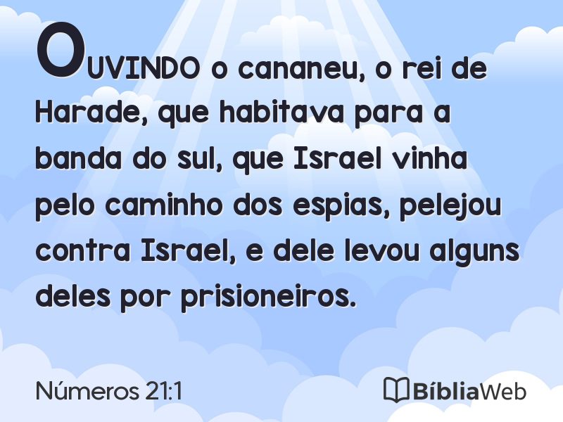 Números 21:1 em imagem para compartilhar