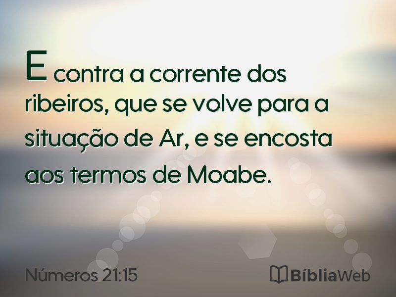 Números 21:15 em imagem para compartilhar
