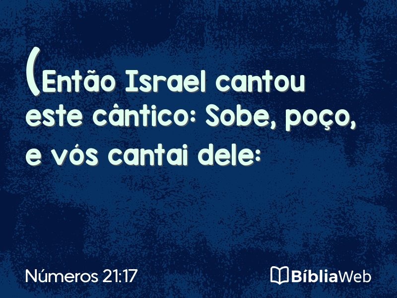 Números 21:17 em imagem para compartilhar